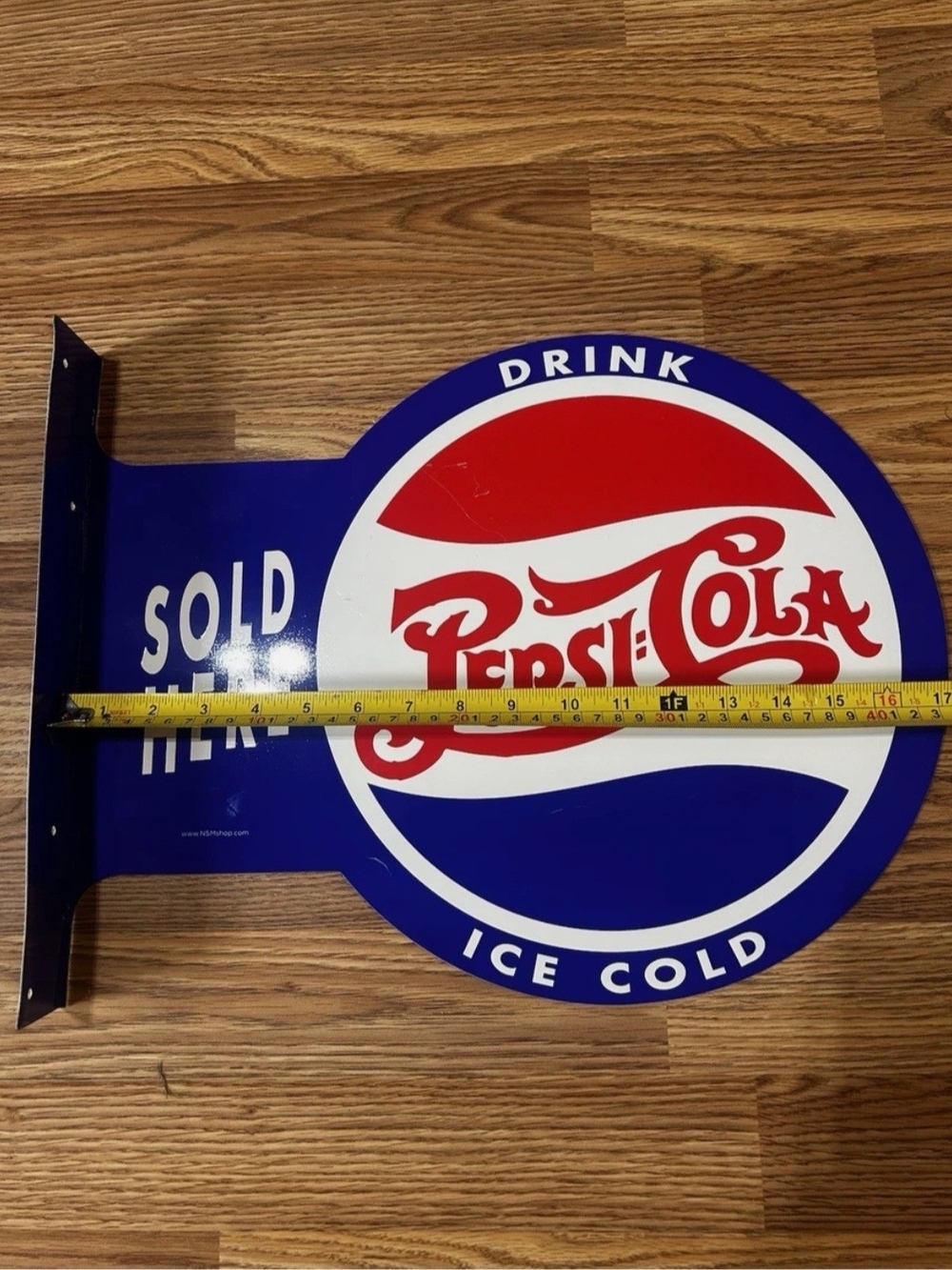 Pepsi Blue and Red Round Wall Sign - Retro Logo